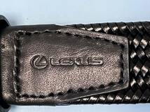 LEXUS★再生革メッシュベルト107×3cm 4.0mm厚 ブラックLサイズ★新品_画像2