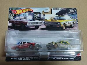 Hot Wheels 2Pack‐PLYMOUTH BELVEDERE 426 WEDGE/65 DODGE CORONET/2パック/プリマス ベルべディア ウェッジ/ダッジ コロネット/ドラッグ