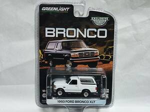 GREENLIGHT 1/64‐1993 Ford Bronco XLT Oxford White /グリーンライト/フォード・ブロンコ/OFF ROAD/SUV/ピックアップ トラック