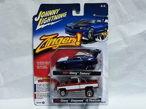 JOHNNY LIGHTNING Zingers! 2Packs‐Chevy Camaro & Cheyenne 10 Fleetside (B) /2台セット/Zinger/ジンガーズ/シェビー/カマロ/シャイアン