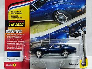 JOHNNY LIGHTNING 1/64 Muscle Cars USA‐1972 Chevy Corvette C3 Targa Blue /マッスルカー/シェビー コルベット/Chevrolet/シボレー