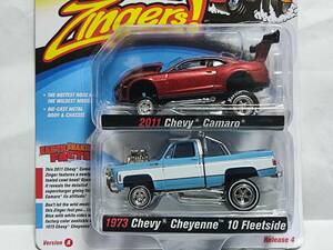 JOHNNY LIGHTNING Zingers! 2Packs‐Chevy Camaro & Cheyenne 10 Fleetside (A) /セット/Zinger/ジンガーズ/シェビー/カマロ/シャイアン