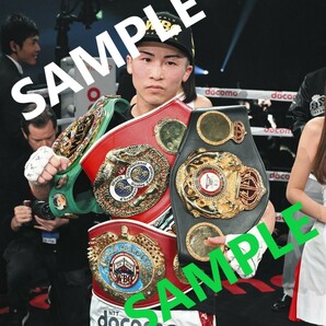 井上尚弥vsタパレス 4ベルト リング上 井上尚弥 A4サイズポスター ③