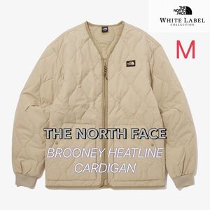 THE NORTH FACE ノースフェイス BROONEY HEATLINE カーディガン ダウン ベージュ Mサイズ