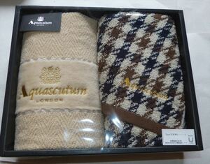  ★　Aquascutum　アクアスキュータム　フェイスタオル 綿１００% 新品未使用 　★