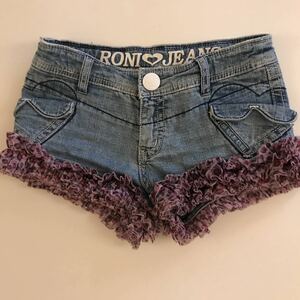 *RONI JEANS(roni. jeans )* Denim short pants chu-ru attaching *M size 