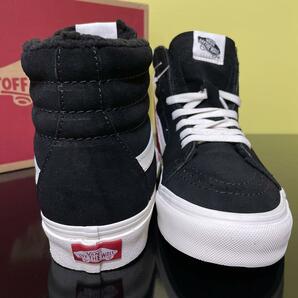 28.0cm ★ VANS SK8-HI スケートハイ レザー ハイトップ ボア スエード 天然皮革 スニーカー スウェード バンズ ヴァンズ 黒 31111-0001の画像4