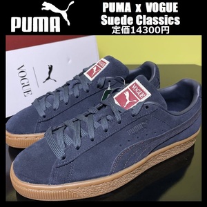 23.0cm ★定価14300円★新品 PUMA x VOGUE Suede Classics プーマ スウェード クラシック ヴォーグ スニーカー スエード 紺 387687-02