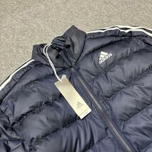 XO（2XL)サイズ ★ 新品 adidas ESS Down Jacket アディダス ダウンジャケット 紺 防寒 スリーストライプス アウター GH594 3L XXL_画像2