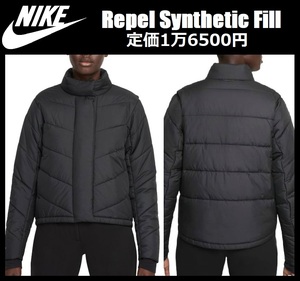 L Размер ★ Цена 16500 иен ★ Новый Nike Repelled Cotton Jacket Nike Golf Women Therma-Fit Black Eco-Down DA3217-011