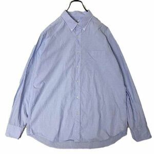 定番 UNIQLO ユニクロ BDオックスフォードシャツ サックスブルー Sz.XL 綿100％ 美品 L023