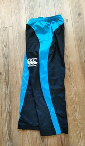 * large 3XL* [ postage *520 jpy ] beautiful goods canterbury nylon pants black blue 3XL protection against cold waterproof stretch rugby 