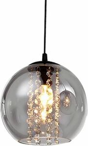 OTD【ライトグレー、ダクトレール】ガラスペンダントライト 1灯 天井照明 真鍮 アンティーク ヨーロッパ ヴィンテージ 吊り下げライト