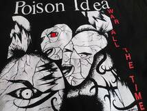 POISON IDEA スウェット ジップパーカー war all the time 黒L / bad brains black flag minor threat 7seconds negative approach germs_画像2