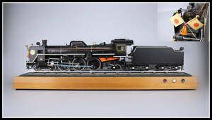 【美】ZA843 鉄道模型 技巧舎 ライブスチーム C571 蒸気機関車 C571 貨車付 高25㎝ 幅88㎝／状態いい 可動品！zr