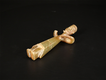 【美】IA300 唐物 中国古代三星堆文化 天然玉製 玉人 置物／腕の欠けあり 美品g！　ｒ_画像8
