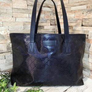 1円【至高の逸品】GUCCI グッチ トートバッグ ハンドバッグ ビジネスバッグ PVCレザー 正規品 