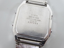 ジャンク CASIO カシオ DATA BANK データバンク テレメモ50 DB-1000 クォーツ デジタル 腕時計 シルバー 銀_画像5