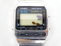 ジャンク CASIO カシオ DATA BANK データバンク テレメモ50 DB-1000 クォーツ デジタル 腕時計 シルバー 銀_画像1