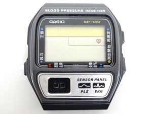 ジャンク CASIO カシオ BLOOD PRESSURE MONITOR BP-120 血圧ウォッチャー メンズ デジタル 腕時計 本体のみ