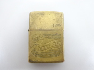 1994年製 ZIPPO ジッポ SOLID BRASS ソリッドブラス 1898 PEPSI COLA ペプシ コーラ AMERICA'S FAVORITE ゴールド 金 オイル ライター USA