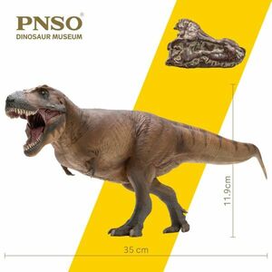 PNSO 恐竜博物館 1/35 サイズ ティラノサウルス T-REX フィギュア キャメロン 35cm級 頭蓋骨付属 恐竜 PVC おもちゃ 模型 プレゼント