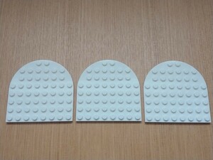 レゴ　ラウンドプレート 8x8　3個　ホワイト色　パーツ　部品取り用　LEGO
