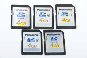 4GB SDHCカード ●5枚セット● Panasonic パナソニック