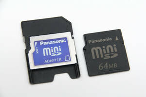 64MB mini SDカード Panasonic ●アダプター付き