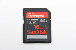 16GB SDHC カード　SanDisk Extreme 45MB/s