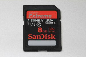 8GB SDHCカード　SanDisk Extreme 