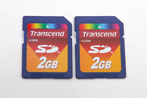 2GB SDカード ●2枚セット●　Transcend トランセンド