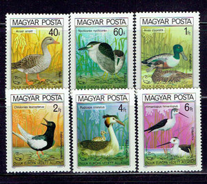 ハンガリー 1980年 欧州自然保護年（鳥）切手セット