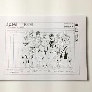 ジョジョの奇妙な冒険 5部 ◆ 設定資料 ◆ 約80枚 アニメ 漫画 まんだらけ購入 アニメーション制作用 ラフ絵 イラスト ◆G124 まF5くA-05