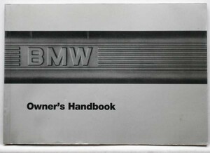 BMW 325/325i/is/Convertible USA owner's manual English version 