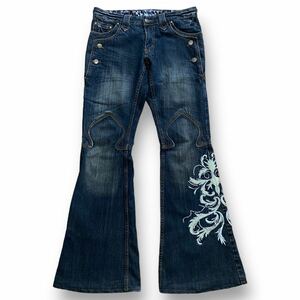 00s Tornado Mart embroidery flared jeans トルネードマート 刺繍 デニム パンツ ifsixwasnine l.g.b KMRii 14th addiction share spirit