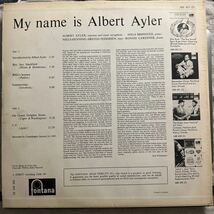 オランダモノ盤　my name is Albert ayler LP レコード　両面深溝DG デンマーク原盤debut同年リリース　アルバートアイラー_画像2