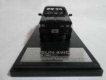 ハイストーリー　1/43　日産ダットサン　４WD　ダブルキャブ　AD 1985　Black【新品】_画像6