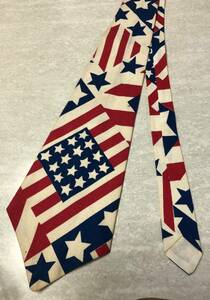 70-80年代 ビンテージ ネクタイ 星条旗柄 USA 古着 70's 80's