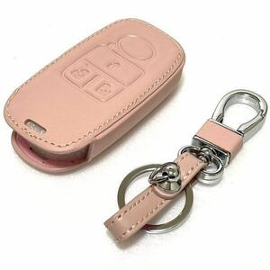  leather made for smart key key case key cover 4 button Daihatsu Tanto tall Toyota Roo mi- pink 