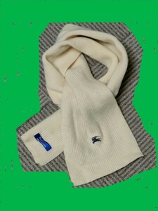 BURBERRY BLUE LABEL バーバリー ブルーレーベル オフホワイト系 マフラー バーバリーホース刺繍 あり ブラックレーベル好き