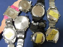 8個 クロノグラフ まとめて ワイアード フォッシル スイスミリタリー マリオバレンチノ メンズ 腕時計 クォーツ miyota セイコー_画像6
