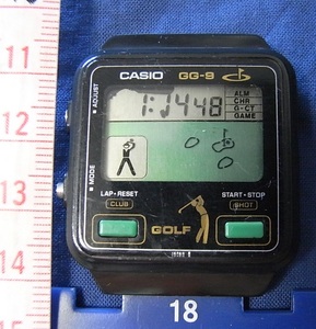 ジャンク 液晶不良 CASIO カシオ GOLF ゴルフ GG-9 ゲーム機能付 ゲームウォッチ クォーツ デジタル メンズ 腕時計