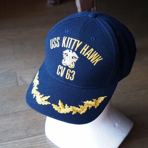 USS Kitty Hawk CV-63　空母 キティホーク　米国製 THE CORPS　アポロキャップ　　アメリカ製 USA 帽子 野球帽