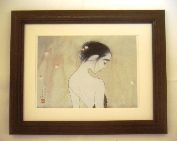 ◆Reproducción en offset de la flor del viento de Kiyoshi Nakajima con marco de madera, compra inmediata◆, Obra de arte, Cuadro, otros