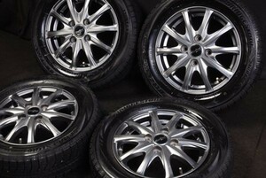 ★バリ山 155/65R13 ブリヂストン VRX スタッドレス 2017年製 4本SET ライフモコAZワゴンフレアワゴンREKミニカアルトラパンミラムーヴ