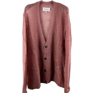 Maison Margiela (メゾン マルジェラ) Seethrough Mohair Wool Knit Cardigan (pink)