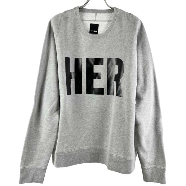 Ronherman(ロンハーマン) HERMAN LOGO Sweater Longsleeve T Shirt (grey)