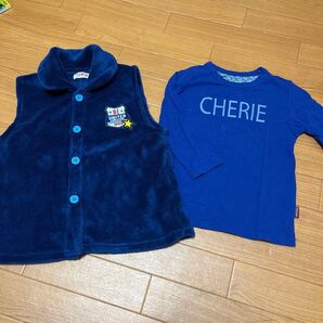 ベスト 110サイズ ネイビー EDWIN HOME WEAR+TORIDORY トップス