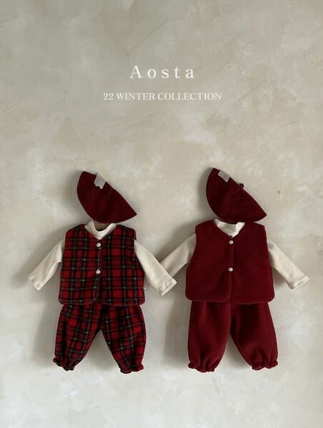 Aosta / cloud reversible vest 残り1点 韓国子供服 正規品 新品 未使用 ベスト リバーシブル